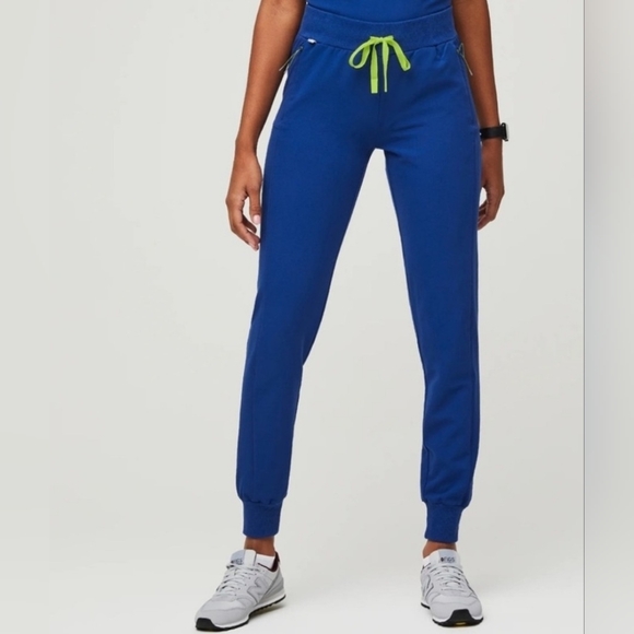 Figs Electric Blue Mid Rise Boston Slim Medical Jogger Scrub Pants Sz XXS - Picture 1 of 9